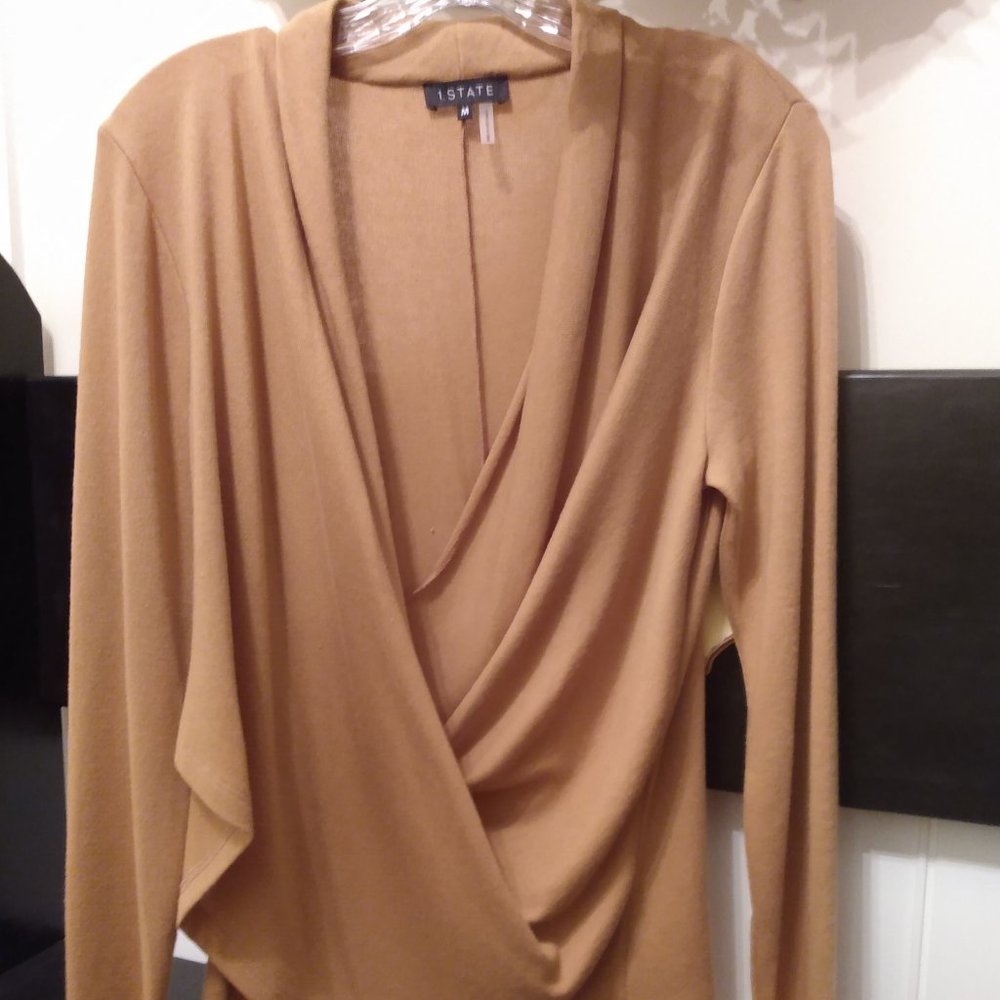 1.STATE Cozy Knit Top in Wild Oak